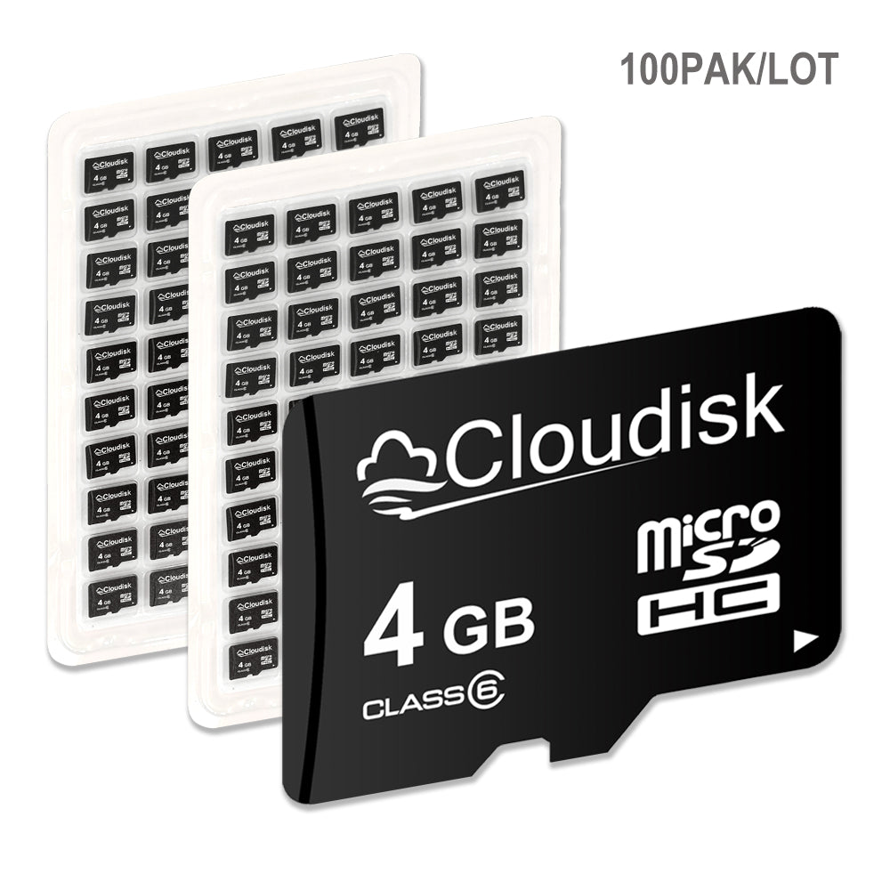 100 Pack Factory Whosale  Cloudisk Micro SDHC Card 64GB 32GB U3 V30 A1 16GB 8GB C10 4GB 2GB C6 TF Card 1GB 512MB 256MB 128MB(NOT GB,Small Capacity) Flash Memory Card