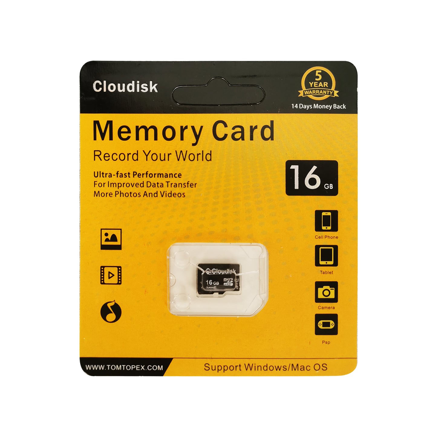 Cloudisk Micro SD U3 V30 Class10 128GB 64GB 32GB TF Cards 16GB 8GB Flash Memory Card for PC Smartphones Factory Whosale