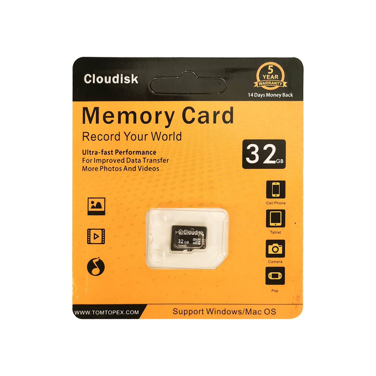 Cloudisk Micro SD U3 V30 Class10 128GB 64GB 32GB TF Cards 16GB 8GB Flash Memory Card for PC Smartphones Factory Whosale