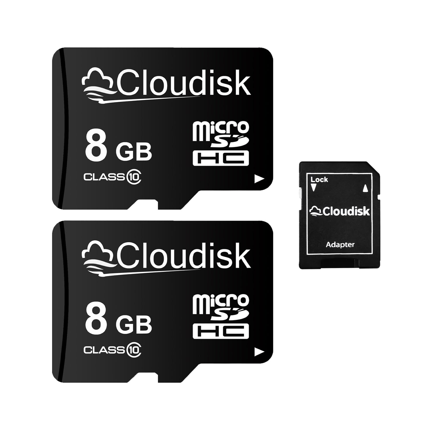 Cloudisk 8GB Micro SD Card, 1Pack 2Pack 5Pack 10Pack 100Pack,  Smartphone Surveillance Security Cam Game Console, Micro SDHC Class 10