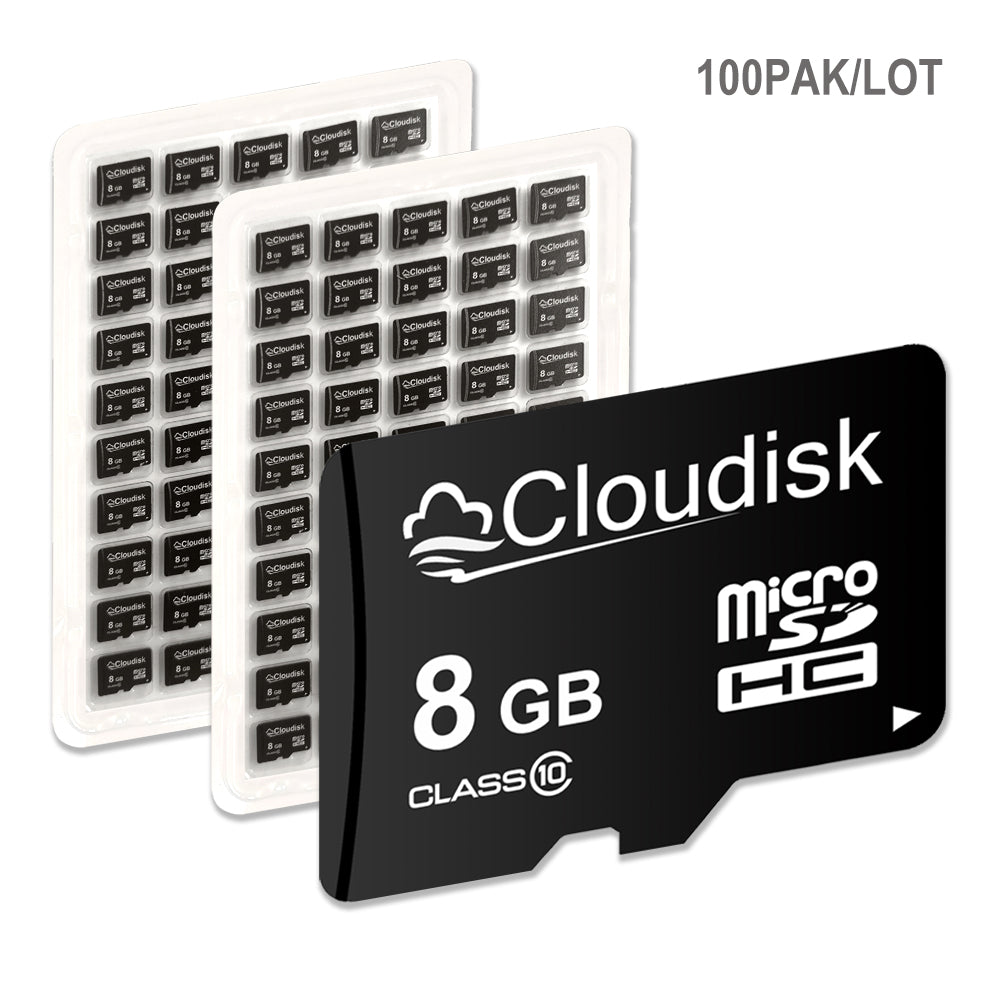 Cloudisk 8GB Micro SD Card, 1Pack 2Pack 5Pack 10Pack 100Pack,  Smartphone Surveillance Security Cam Game Console, Micro SDHC Class 10