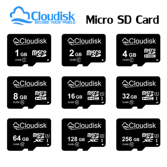 Cloudisk Micro SD Memory Card U3 128GB 64GB 32GB 256GB V30 C10 16GB 8GB 4GB 2GB 1GB A1 Microsd Manufactured by 3C-Group Licencee