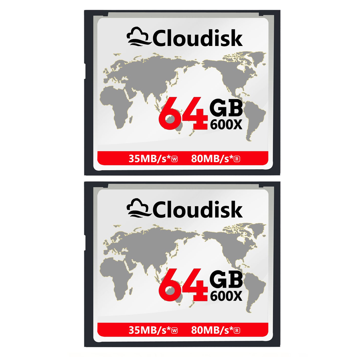 Factory Whosale 2Pack Cloudisk CompactFlash Card 128GB 64GB 32GB 16GB 8GB 4GB 2GB 1GB 128MB(Small Capacity) Compact Flash CF Memory Card UDMA Speed Up Extreme CF Card For Camera SLR